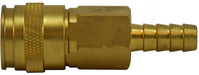 28691 (28-691) Midland Universal Series Pneumatic Hose Barb Coupler - 3/8" Hose ID - 1/4" Body Size - Brass