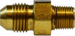 28713 (28-713) Midland JIC 37° Flare - Straight - 1/2" Tube OD - 3/4-14" Male NPTF - 3/4-16 Tube Thread - Brass