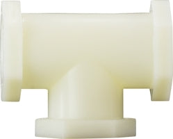 28747W (28-747W) Midland Plastic Pipe Fitting - Tee - 1-1/2" Female Pipe x 1-1/2" Female Pipe x 1-1/2" Female Pipe - White Nylon