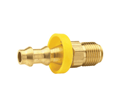 290-0406 Dixon Brass Male SAE Inverted Flare Push-on Hose Barb Fitting - 1/4" Hose ID x 3/8"-24 UNF4944 Thread