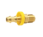 290-0407 Dixon Brass Male SAE Inverted Flare Push-on Hose Barb Fitting - 1/4" Hose ID x 7/16"-24 UNF4944 Thread