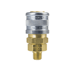 3103H ZSi-Foster Quick Disconnect 1-Way Manual Socket - 1/4" MPT - Brass/Steel, For Heat, Viton Seal