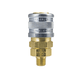 3103H ZSi-Foster Quick Disconnect 1-Way Manual Socket - 1/4" MPT - Brass/Steel, For Heat, Viton Seal