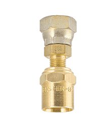 2B7-S ZSi-Foster Reusable Hose Fitting - Female Swivel w/Nut - 1/4" ID x 5/8" OD - Swivel - Brass/Steel