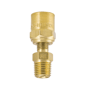 2P17 ZSi-Foster Reusable Hose Fitting - Non Swivel Adapter - 1/2" ID x 15/16" OD - 1/4" MPT - Brass