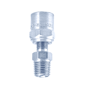 2B7S/S ZSi-Foster Reusable Hose Fitting - Non Swivel Adapter - 1/4" ID x 5/8" OD - 1/4" MPT - 303 Stainless