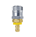 2R1814 ZSi-Foster Quick Disconnect 2FRL Series 3/8" Automatic Socket - 1/2" ID - Push-On Hose Stem - Brass/Steel