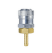2R4804 ZSi-Foster Quick Disconnect 2FRL Series 3/8" Automatic Socket - 3/8" ID - Hose Stem - Brass/Steel