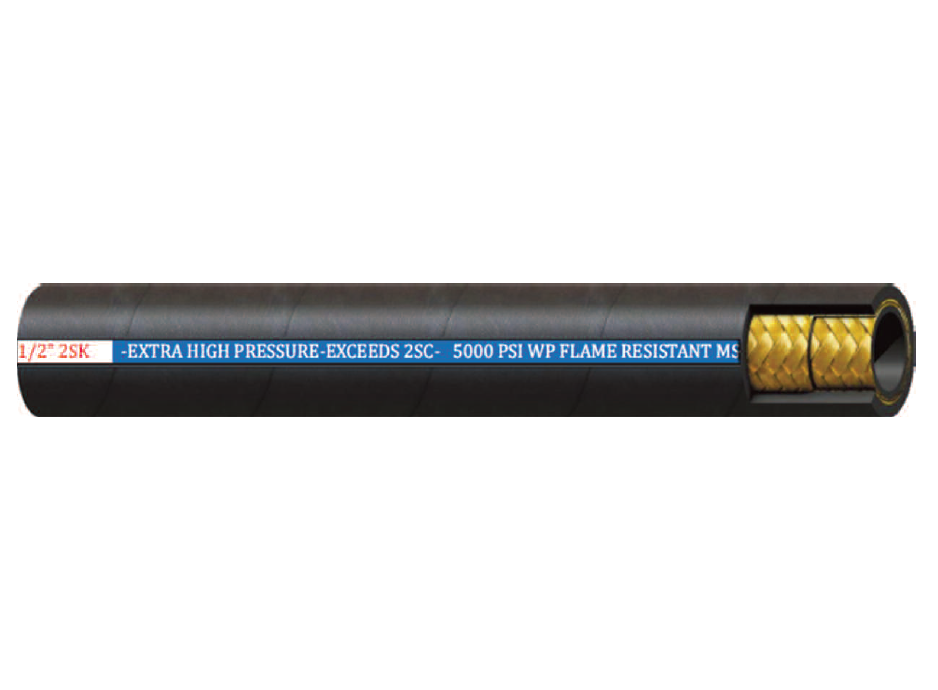 1/4" 2SK Couplamatic Import Thin Cover 2-Wire Extreme Pressure Hydraulic Hose (Exceeds 2SN/2SC) - 1/4" ID - 500ft