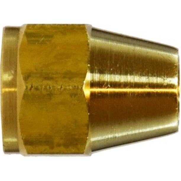 10016 (10-016) Midland SAE 45° Flare Fitting - Short Rod Nut - 5/16" Female SAE 45° Flare - 1/2-20 Thread - Brass