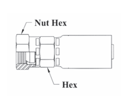 3-08248 Couplamatic 3 Series Coupling - NPSM - Female Swivel - 1/2" Hose ID - 1/2-14 Thread Size