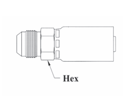 3-03504 Couplamatic 3 Series Coupling - JIC 37° - Male Solid - 3/16" Hose ID - 7/16-20 Thread Size