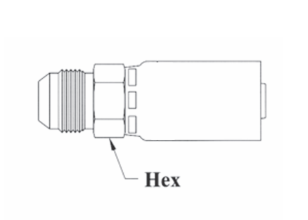 3-08510 Couplamatic 3 Series Coupling - JIC 37° - Male Solid - 1/2" Hose ID - 7/8-14 Thread Size