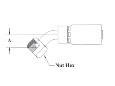 3-08608 Couplamatic 3 Series Coupling - JIC/SAE Dual Seat - 45° Female Swivel - 1/2" Hose ID - 3/4-16 Thread Size