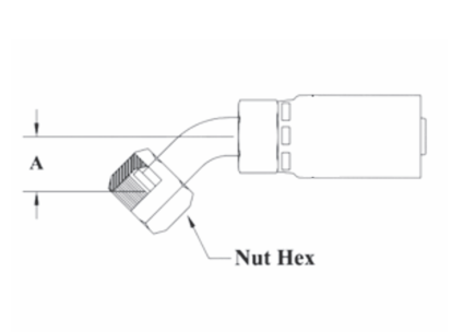 3-08448 Couplamatic 3 Series Coupling - O-Ring Face Seal (ORF) - 45° Female Swivel - 1/2" Hose ID - 13/16-16 Thread Size