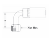 3-08478 Couplamatic 3 Series Coupling - O-Ring Face Seal (ORF) - 90° Female Swivel - 1/2" Hose ID - 13/16-16 Thread Size