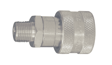 30-300 Dixon 3/8" Steel 3000 Series Hydraulic Thread-to-Connect Male Coupler - 3/8"-18 Male NPTF Thread