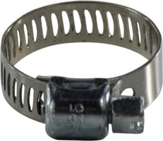 300010 (300-010) Midland Metal Hose Miniature Worm Gear Clamp - 300 Series - 5/16" Width - ID Range: 1/2" to 1-1/16" - 300 Stainless Steel Band / Carbon Steel Screw
