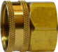 707401-1208 Midland Lead Free Barstock Garden Hose Fitting - Swivel - 3/4" Female GHT x 1/2" Female NPTF - Brass