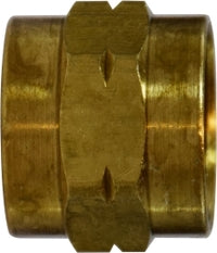 30012 (30-012) Midland Garden Hose Fitting - Female x Female GHT (No Swivel) - 3/4" Female GHT x 3/4" Female GHT - Brass