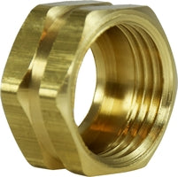 707406-12 Midland Lead Free Barstock Garden Hose Fitting - Garden Hose Nut - Hex Nut - 3/4" Female GHT - Brass