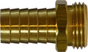 707048-1212 Midland Lead Free Barstock Garden Hose Fitting - Male End Only - 3/4" Hose ID x 3/4" Male GHT - Brass