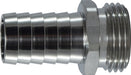 30040SS (30-040SS) Midland Garden Hose Fitting - Male End Only - 1/2" Hose Barb x 3/4" Male GHT - 316 Stainless Steel