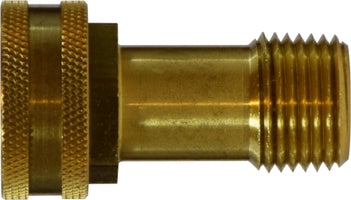 30047 (30-047) Midland Garden Hose Fitting - Female x Male Swivel - 3/4" Female GHT x 1/4" Male NPTF - Brass