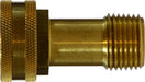 30049 (30-049) Midland Garden Hose Fitting - Female x Male Swivel - 3/4" Female GHT x 1/2" Male NPTF - Brass