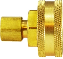 30050 (30-050) Midland Garden Hose Fittings - Swivel Compression x Female - 1/4" Compression x 3/4" Female GHT - Brass