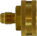 30139 (30-139) Midland Garden Hose FItting - Male x Female Swivel - 1/2" Male Flare x 3/4" Female GHT - Brass