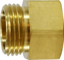 30066 (30-066) Midland Garden Hose Fitting - Male x Female Rigid - 3/4" Male GHT x 1/4" Female NPTF - Brass