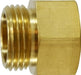 30066 (30-066) Midland Garden Hose Fitting - Male x Female Rigid - 3/4" Male GHT x 1/4" Female NPTF - Brass