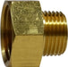 30094 (30-094) Midland Garden Hose Fitting - Female x Male Rigid - 3/4" Female GHT x 3/4" Male NPTF (1/2" Female Pipe Tap) - Brass