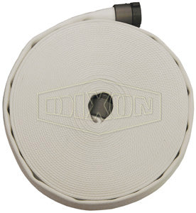 A330100RAS Dixon 300# Single Jacket All Polyester Fire Hose - Coupled - Fem. x Male NPSH Expansion Ring Couplings (Aluminum) - 3" Hose Size - 3-3/8" Bowl Size - 100ft Length