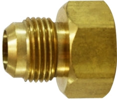 30133 (30-133) Midland Garden Hose FItting - Male x Female Rigid - 5/8" Male Flare x 3/4" Female GHT - Brass