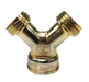 30141 Midland Garden Hose Valve - Hose Y Connector - 3/4" Female GHT x 3/4" Male GHT x 3/4" Male GHT - Zinc Alloy