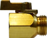 30161 (30-161) Midland Garden Hose Valve - One way Ball Valve - 3/4" Female GHT x 3/4" Male GHT - Brass