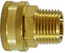 30183 (30-183) Midland Garden Hose Fitting - Female x Male Swivel - 3/4" Female GHT x 1/2" Male NPTF - Brass