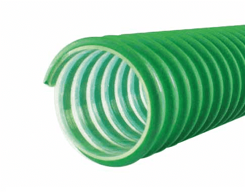 3021-0150-100 by Jason Industrial | 3021 Series | Material Handling and Duct Hose | 20 PSI | 1-1/2" ID | 1.82" OD | Green/Clear | Polyurethane | 100ft