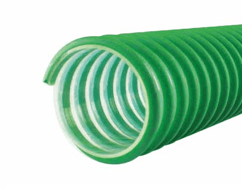 3021-0300-100 Jason Industrial 3021 Polyurethane Material Handling and Duct Hose - Green/Clear - 10 PSI - 3" ID - 3.43" OD - 100ft