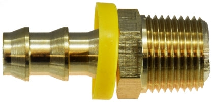 30213 (30213) Midland Push-On Fitting - Male Adapter - 5/16" Hose ID x 1/4" Male NPTF - Brass