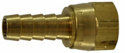 30295 (30-295) Midland Female 45° Flare Swivel Hose Barb Crimp Style - 3/16" Hose ID x 3/8" Female 45° Flare - Brass