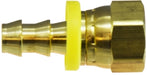 30342 (30-342) Midland Push On Hose Barb - Female Ballseat Swivel - 1/4" Hose ID x 3/8" Female NPSM - Brass