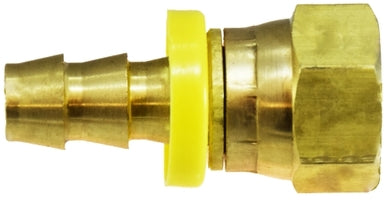 30359 (30-359) Midland Push-On Fitting - Female Gasket Seal Swivel - 1/4" Hose ID x 1/8" Female NPSM - Brass