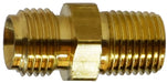 30401 (30-401) Midland Welding Hose Fitting - Right Hand 9/16-18 #122RWA - Welding Hose Connector - 1/4"-18 Size - Brass