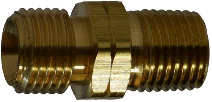 32439 (32-439) Midland Welding Hose Fitting - Left Hand 9/16-18 #122LWA - Welding Hose Connector - 3/8"-18 Size - Brass