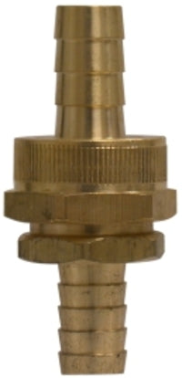 30458 (30-458) Midland Garden Hose Fitting - Coupling Set (Short Shank with Hex Nut) - 5/8" Hose Barb - Brass