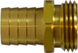 30472 (30-472) Midland Garden Hose Fitting - Male End Only (Short Shank) - 5/8" Hose Barb x 3/4" Male GHT - Brass