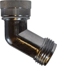 30629 (30-629) Midland Garden Hose Valve - 45° Swivel Hose Connector - 3/4" Female GHT x 3/4" Male GHT - Zinc Alloy